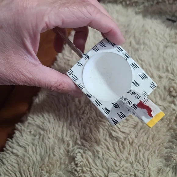 Colorful Chicken Figurine Set, Shelf Sitter, Navajo Signed Wood Chicken, Dept 56 - Picture 5 of 13